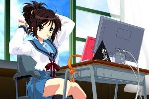 anime, The Melancholy Of Haruhi Suzumiya, Suzumiya Haruhi, Anime Girls