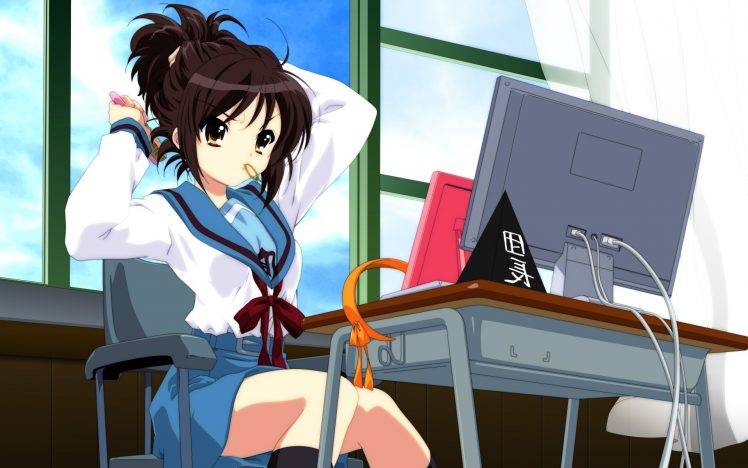 anime, The Melancholy Of Haruhi Suzumiya, Suzumiya Haruhi, Anime Girls HD Wallpaper Desktop Background