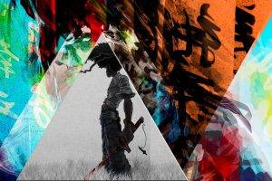 Afro Samurai, Colorful, Chinese, Triangle, Mixed Martial Arts, Samurai, Anime, Katana