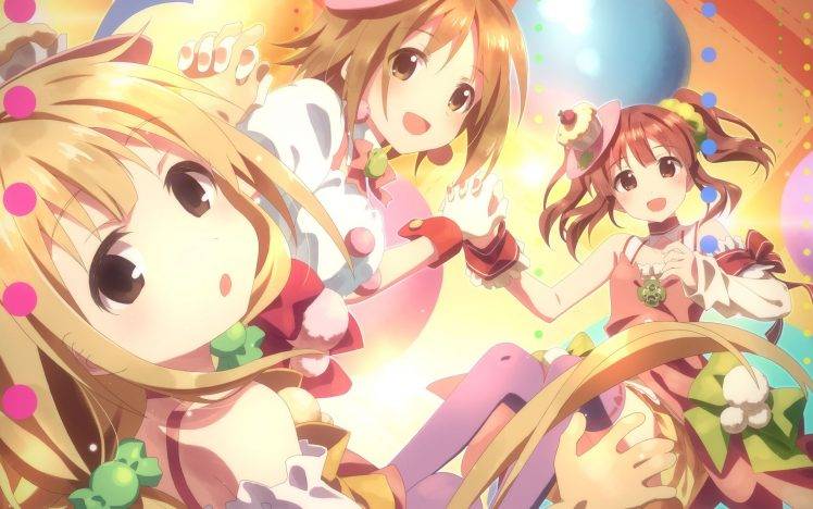 anime, Anime Girls, Yuuki Tatsuya, THE IDOLM@STER: Cinderella Girls, Futaba Anzu, Mimura Kanako, Ogata Chieri HD Wallpaper Desktop Background