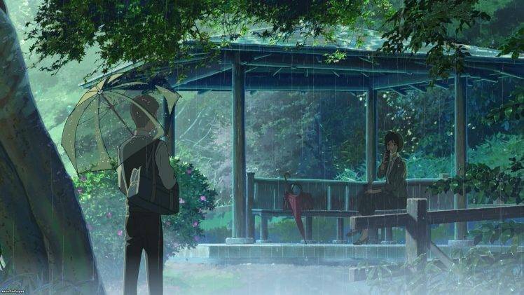 rain, The Garden Of Words, Makoto Shinkai HD Wallpaper Desktop Background