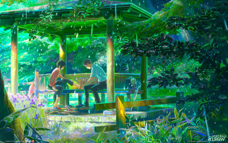 The Garden Of Words, Rain, Makoto Shinkai HD Wallpaper Desktop Background