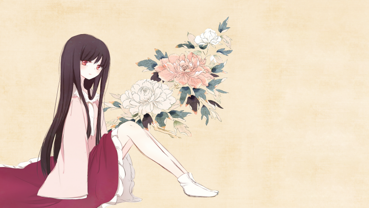 anime, Anime Girls, Flowers, Original Characters HD Wallpaper Desktop Background
