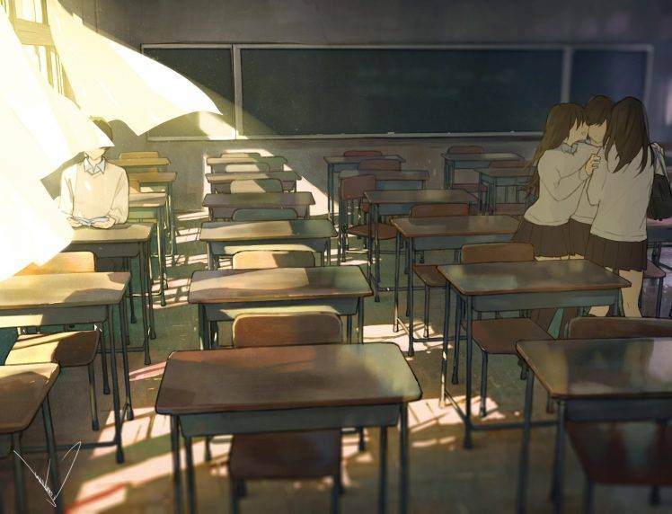 Wallpaper Laboratory, Board, Sunlight, Anime School - Resolution:2500x1408  - Wallpx