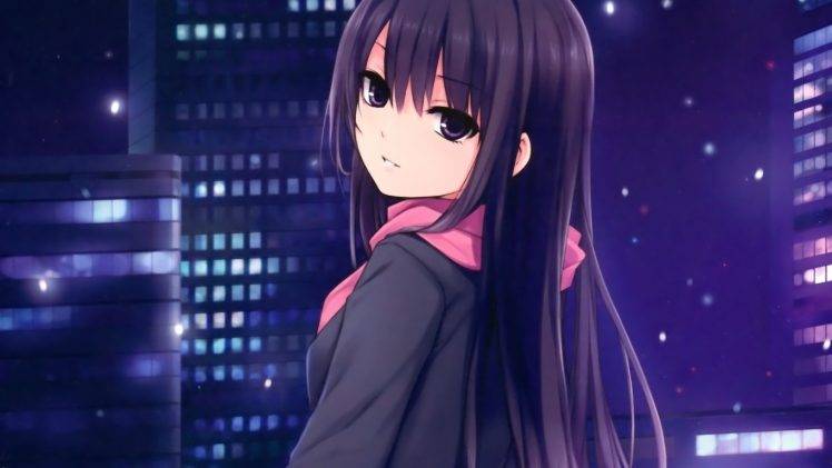 anime, Coffee Kizoku, Original Characters, Anime Girls, Scarf HD Wallpaper Desktop Background