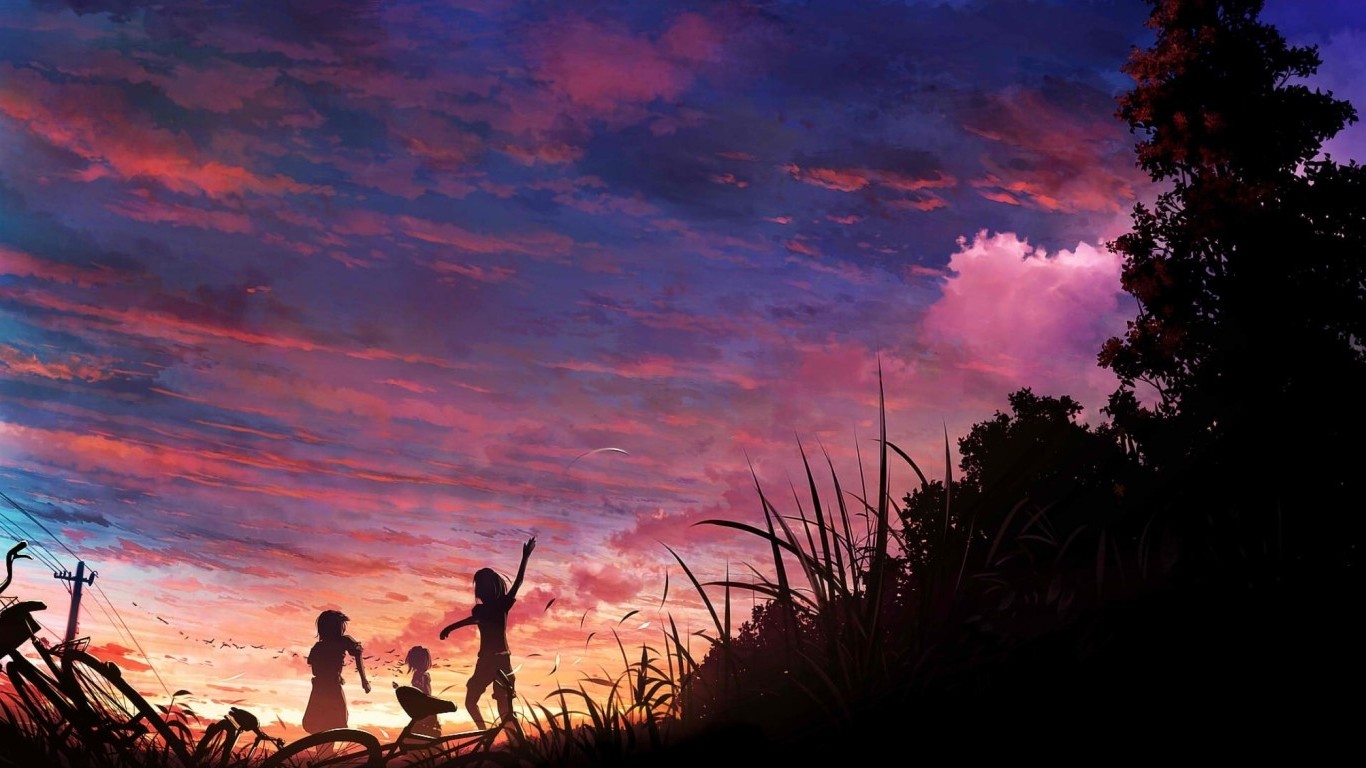 anime, Sky Wallpaper
