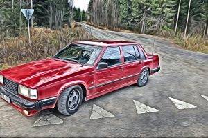 Volvo, Volvo 740, 16v, Red, Painting, Car
