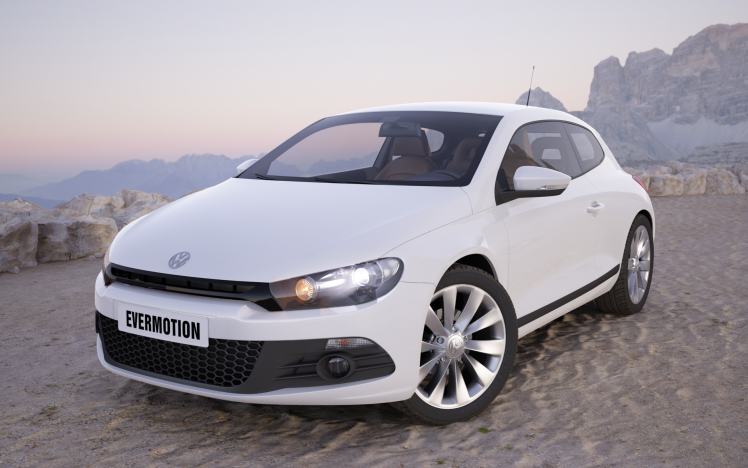 car, Evermotion, Gulf, Volkswagen, Volkswagen Scirocco HD Wallpaper Desktop Background