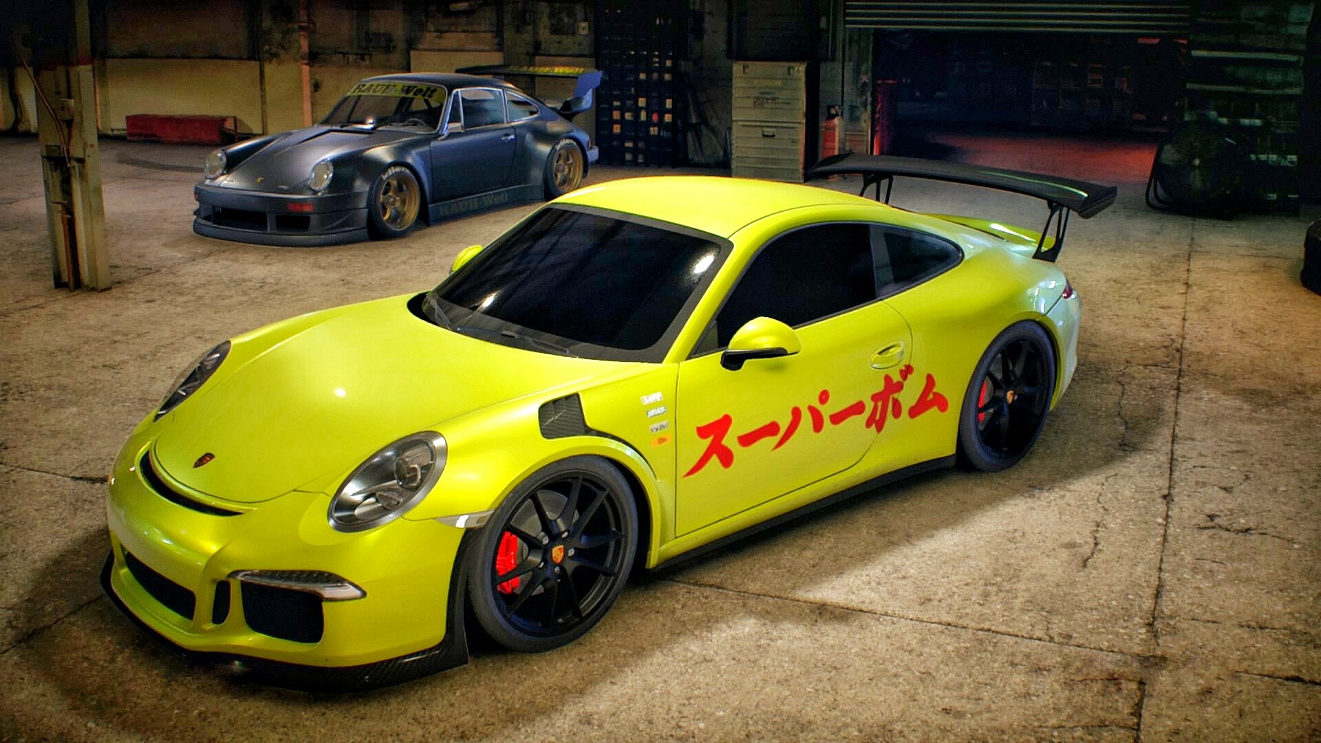 Need For Speed, Car, Video Games, Yellow, Garages, Porsche, Porsche 911 Carrera S, Porsche 911 GT3 RS Wallpaper