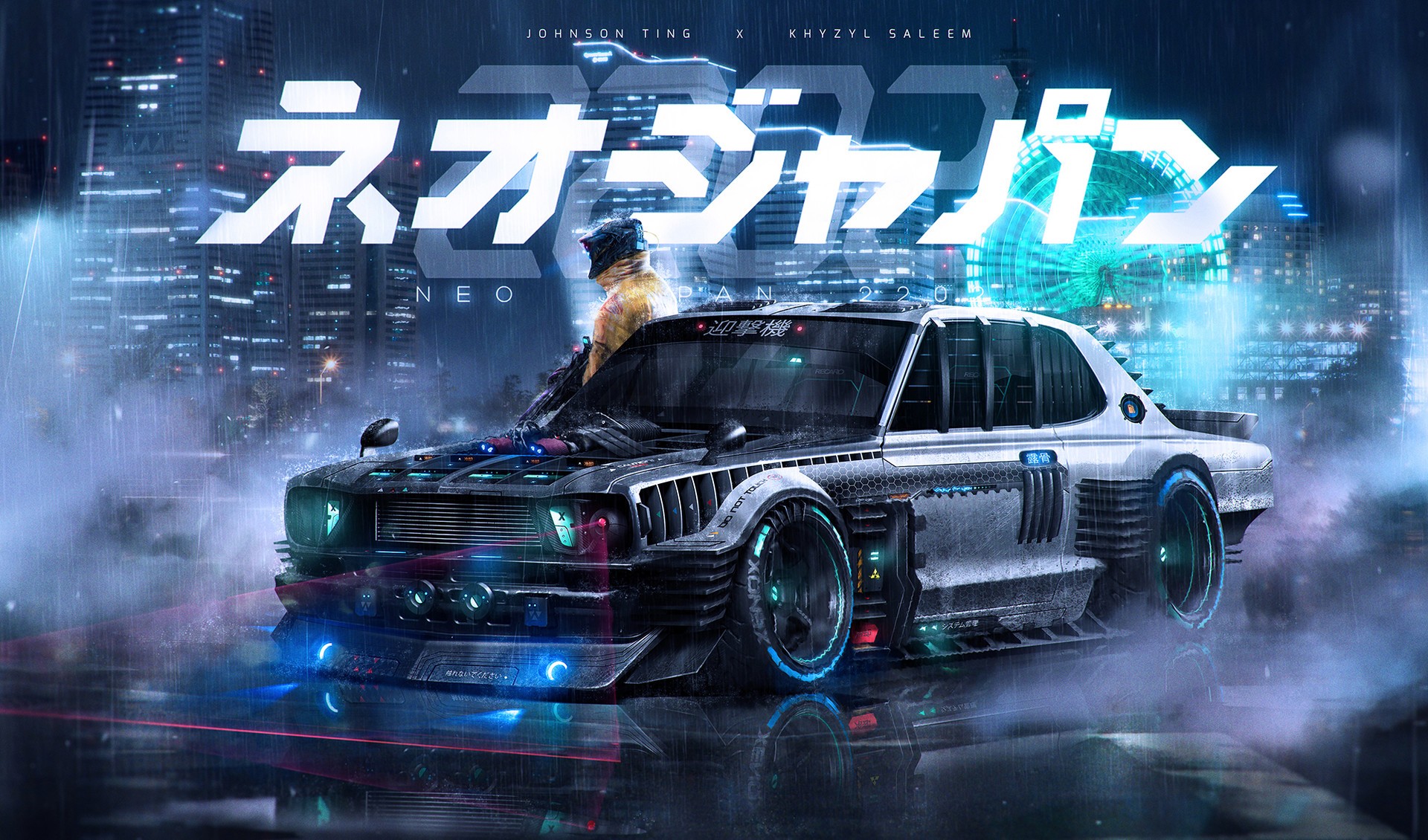 Khyzyl Saleem, Neo Japan 2202, Car, Science Fiction Wallpaper