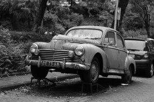 monochrome, Car, Oldtimer, Peugeot