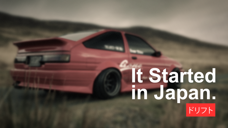 car, Japan, Drift, Drifting, Racing, Vehicle, Japanese Cars, Import, Tuning, Modified, Toyota, AE86, Toyota AE86, Initial D, It Started In Japan HD Wallpaper Desktop Background