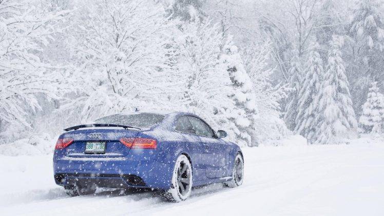 car, Snow, Audi RS5 HD Wallpaper Desktop Background
