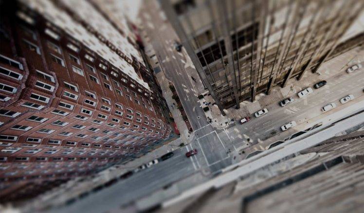 street, City, Building, Car, Heights, Aerial View HD Wallpaper Desktop Background