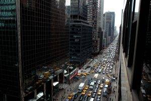 New York City, City, Car, Taxi, Building, Street