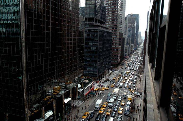 New York City, City, Car, Taxi, Building, Street HD Wallpaper Desktop Background