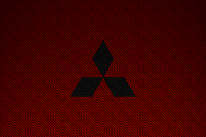 Mitsubishi, Carbon Fiber, Logo, Car, Brands, Red, Simple