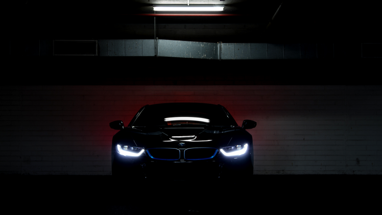 BMW I8, Car, Vehicle, Parking Lot, Lights, Electric Car HD Wallpaper Desktop Background