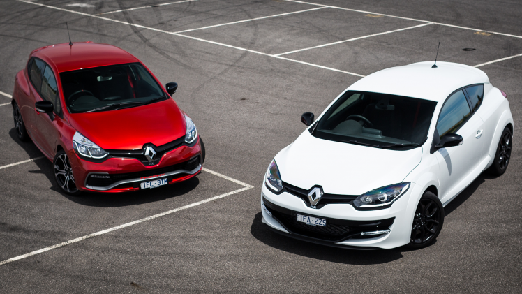 Renault Clio, Renault Megane RS, Car, Vehicle, Parking Lot HD Wallpaper Desktop Background