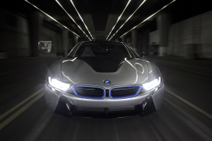 BMW I8, Vehicle, Car, Motion Blur, Lights, Road, Electric Car