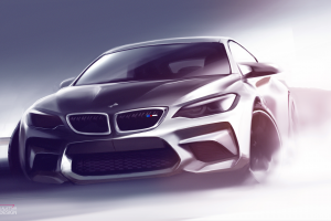BMW M2, Car, Vehicle, Concept Art, Drifting, Artwork