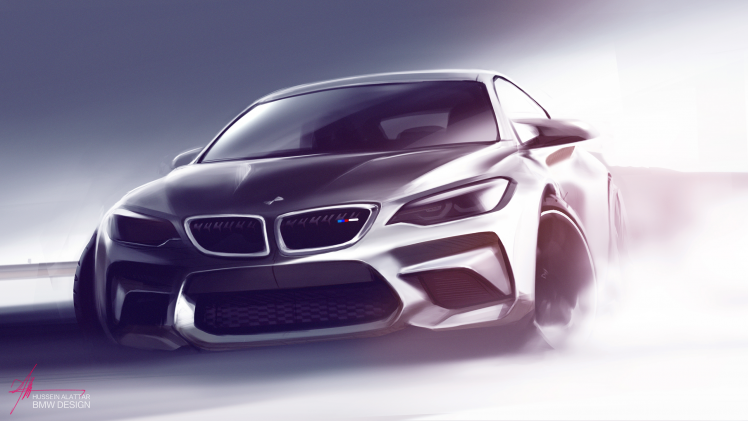 BMW M2, Car, Vehicle, Concept Art, Drifting, Artwork HD Wallpaper Desktop Background