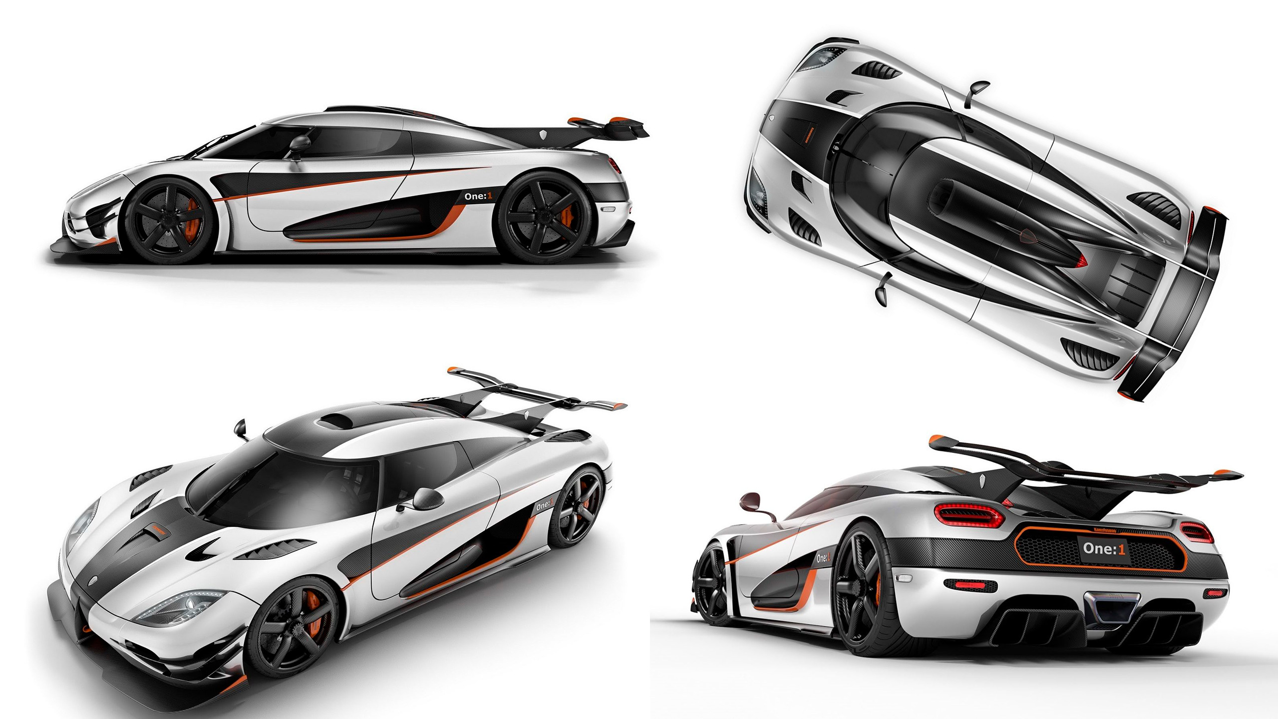 Koenigsegg One:1, Car, Vehicle, Simple Background, Collage, Super Car Wallpaper