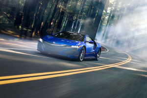 Acura NSX, Road, Motion Blur, Car, Vehicle, Forest, Dual Monitors, Mist, Multiple Display