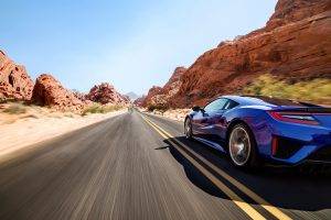 Acura NSX, Road, Motion Blur, Car, Vehicle