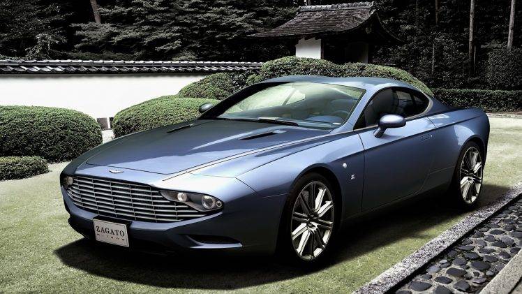 vehicle, Car, Aston Martin, Aston Martin Zagato, Zagato, Sports Car, Grass, Trees, House HD Wallpaper Desktop Background
