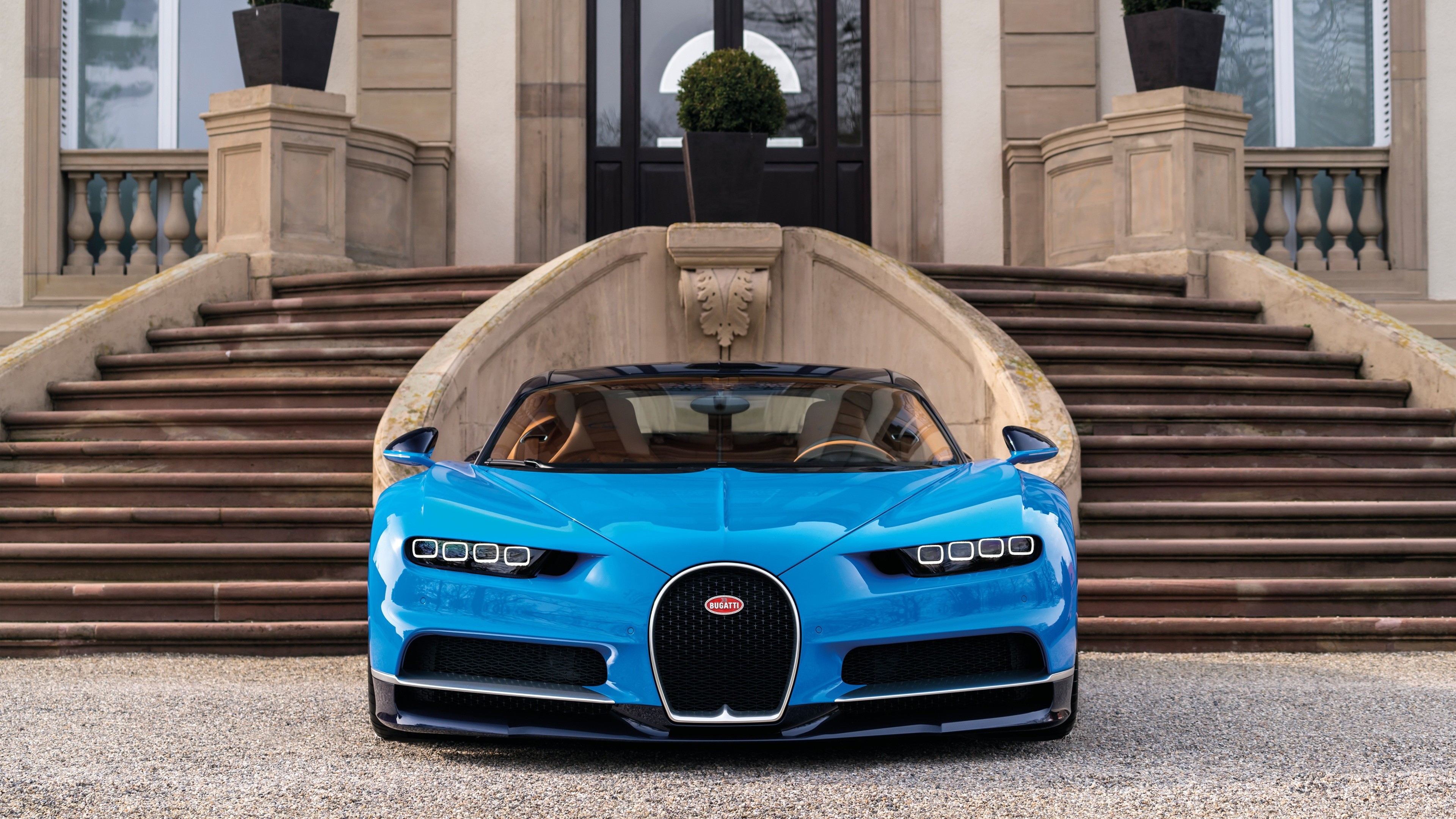 Bugatti Chiron, Car, Vehicle, Blue Cars Wallpaper
