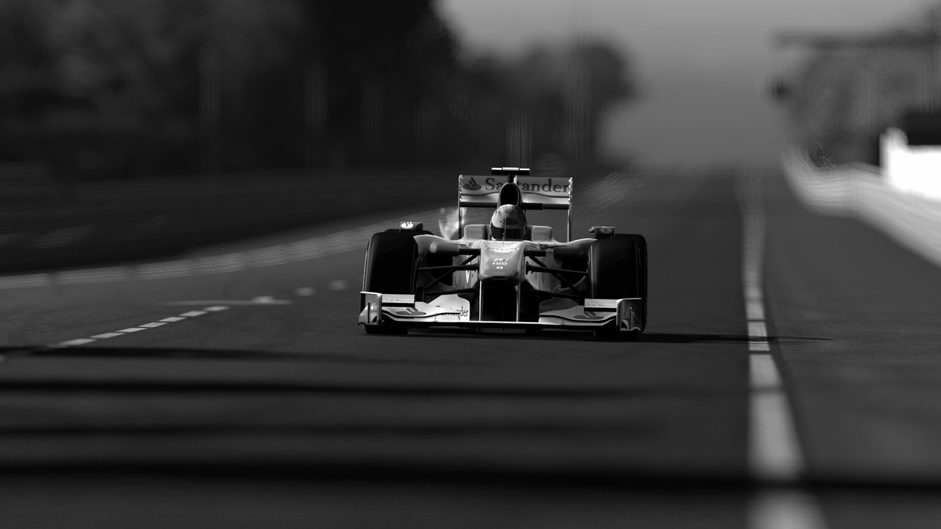 Formula 1, Monochrome, Car Wallpaper