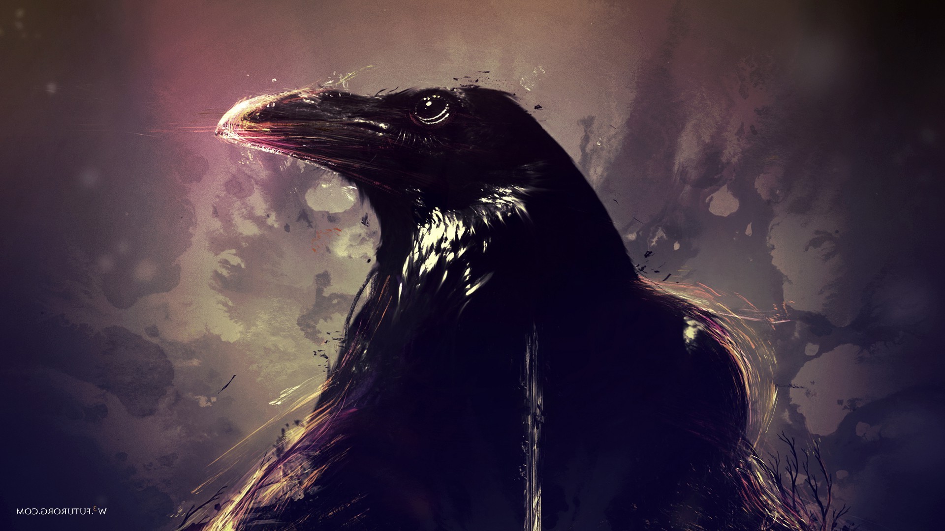 raven, Artwork, Animals, Birds Wallpaper