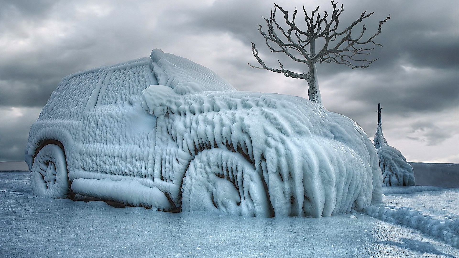 ice, Car Wallpaper
