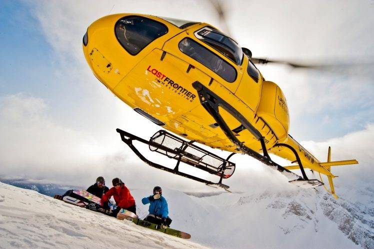 aircraft, Helicopters, Snowboarding, Snow HD Wallpaper Desktop Background