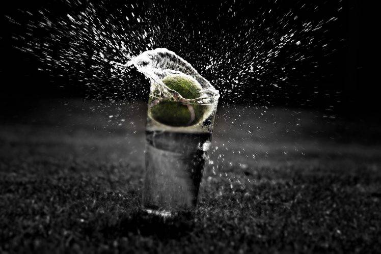 water, Splashes, Tennis, Tennis Balls HD Wallpaper Desktop Background