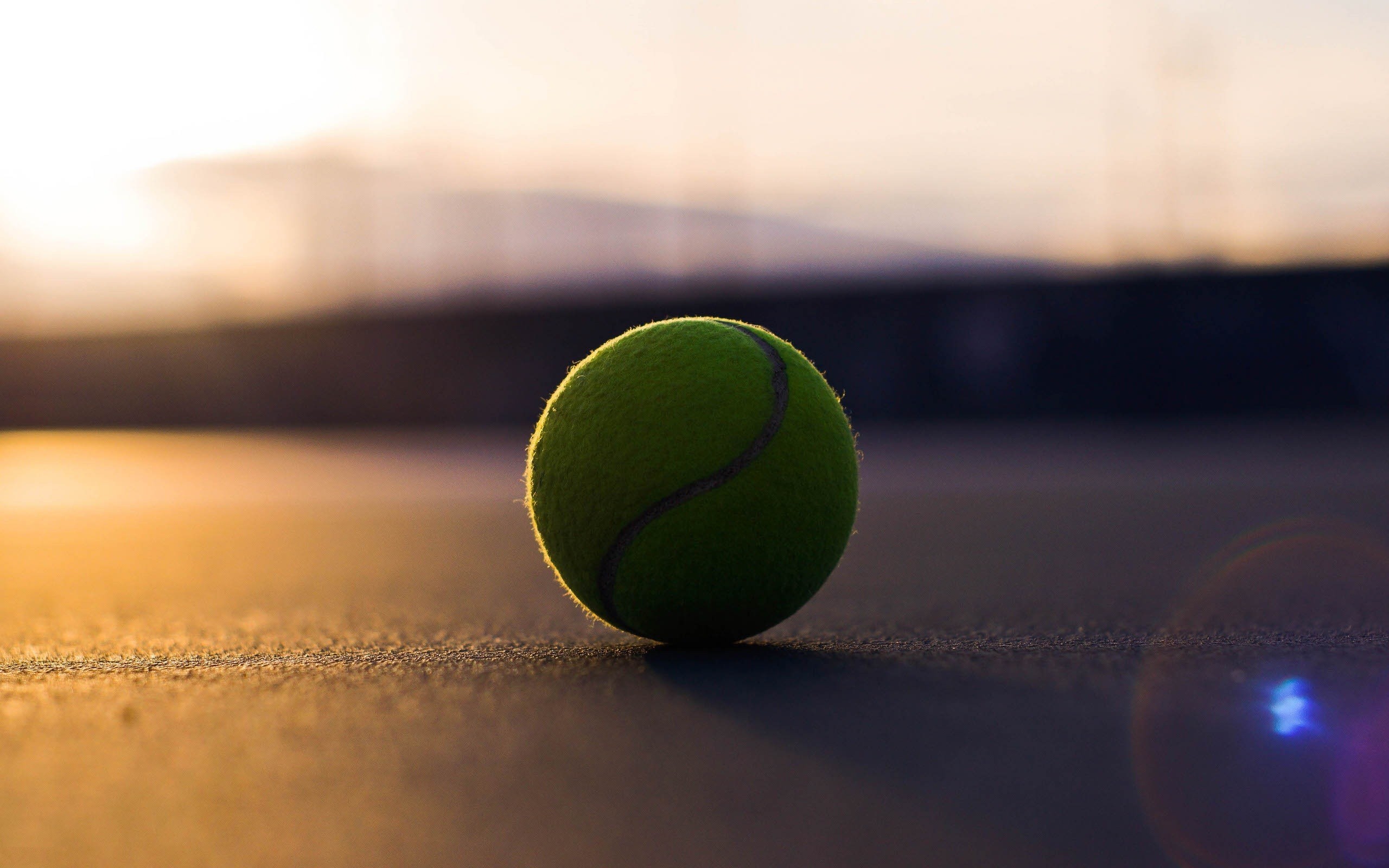 depth Of Field, Tennis Balls, Lens Flare, Sunlight, Blurred Wallpaper
