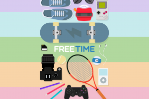 time, Ipod, PlayStation, Skateboard, GameBoy, Tennis Rackets