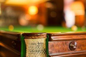 bokeh, Blurred, Depth Of Field, Sports, Snooker, Table, Wood, Pool Table, Baskets, Ball, Indoors, Cloth