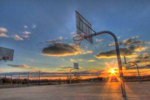 basketball, Sport, Sports, Basketball Court, Sunset