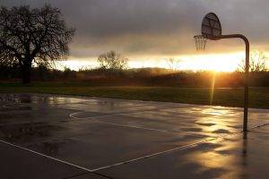 basketball, Sport, Sports, Basketball Court, Sunset
