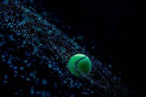 tennis Balls, Water Drops, Spiral, Depth Of Field, Dark Background