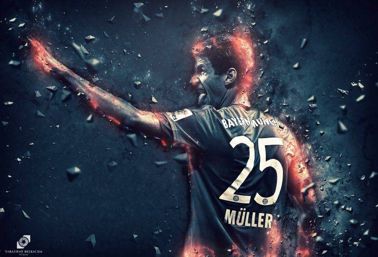 footballers, Thomas  Muller, Germany, Bundesliga, Champions League, Bayern Munchen HD Wallpaper Desktop Background
