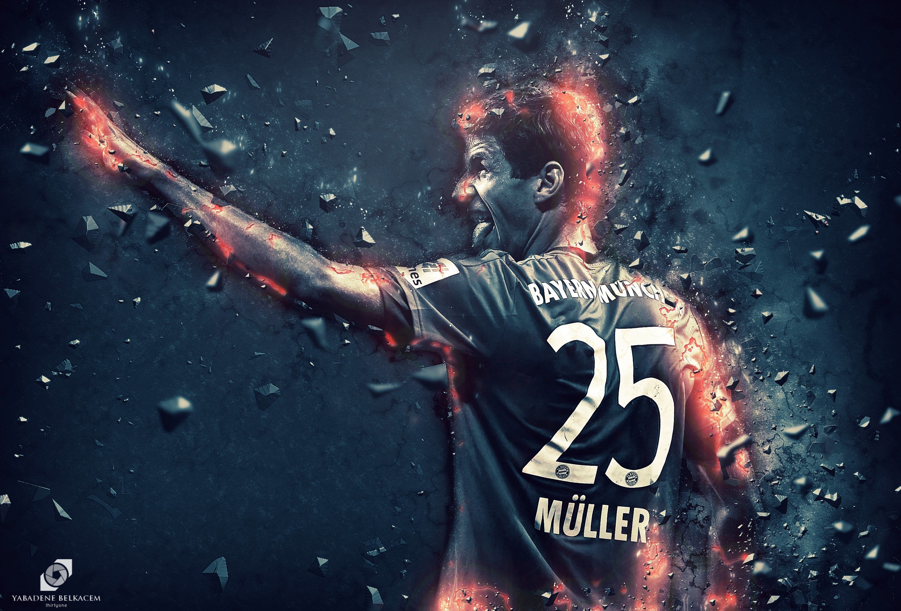 footballers, Thomas  Muller, Germany, Bundesliga, Champions League, Bayern Munchen Wallpaper