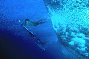 surfing, Women, Women Outdoors, Underwater