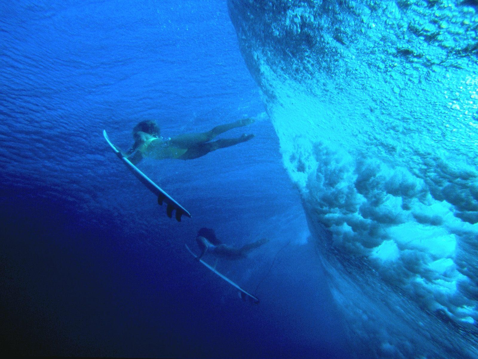 surfing, Women, Women Outdoors, Underwater Wallpaper