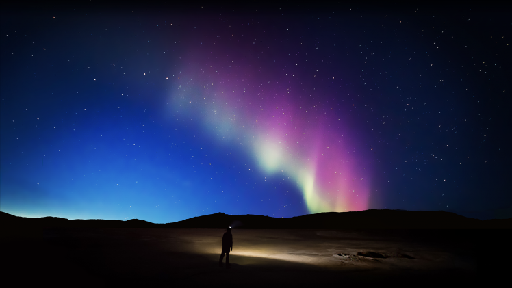 aurorae, Stars, Nature, Colorful, Galaxy HD Wallpaper Desktop Background