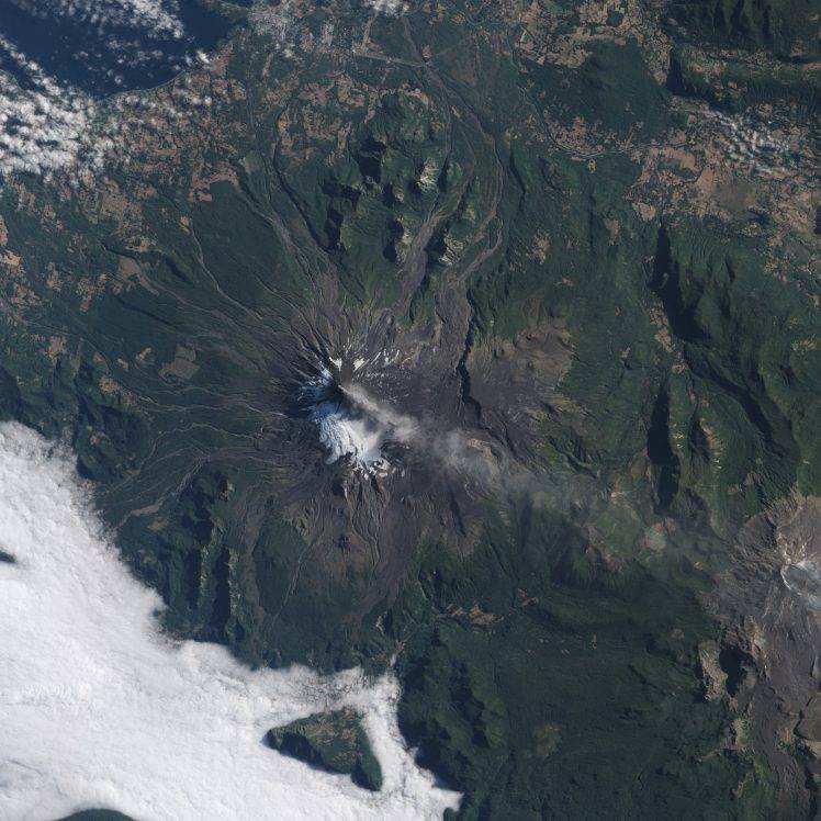 volcano, NASA, Satellite Imagery, Landscape, Mountain, Snow, Villarrica, Chile, Eruptions, Ash HD Wallpaper Desktop Background