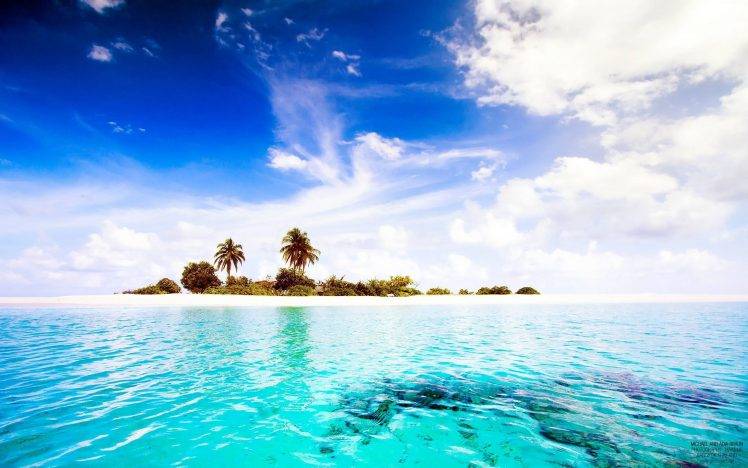 photography, Landscape, Island, Tropical, Water, Sea, Palm Trees, Plants HD Wallpaper Desktop Background
