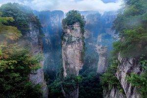 nature, Landscape, Mist, National Park, Mountain, Cliff, Avatar, Morning, China